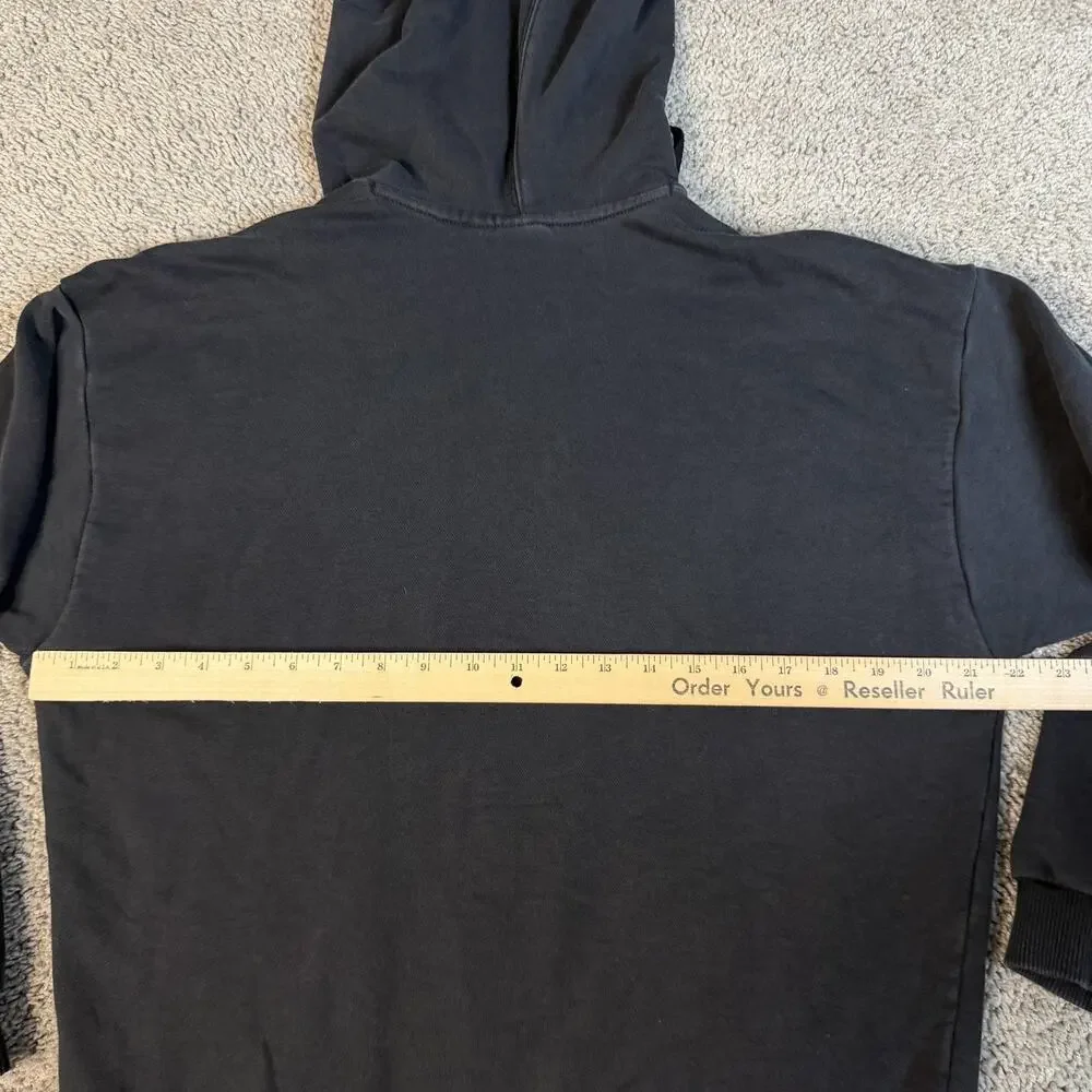 Adidas Hoodie Mens M Black Pullover Hooded Pockets Trefoil Graphic Originals